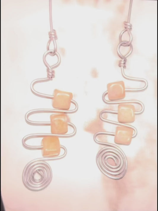 Platinum gold Wisps (Earrings )